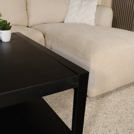 Salontafel vierkant zwart mangohout 90cm Violet