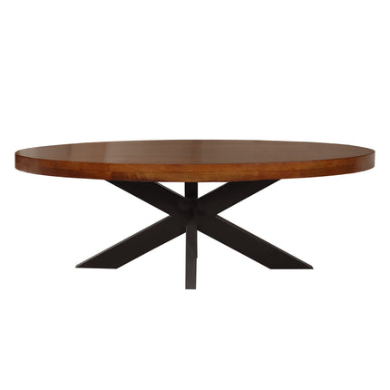 Salontafel ovaal bruin mangohout 100cm Jimmy