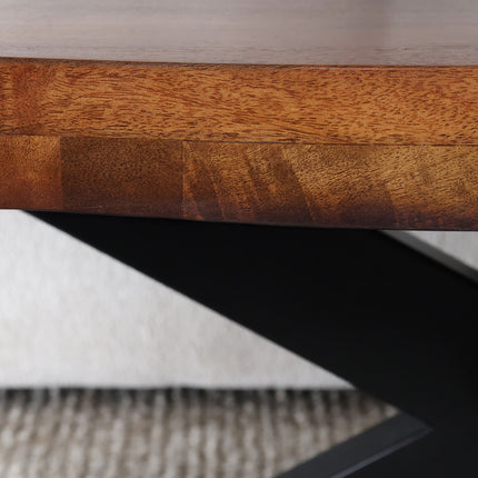 Salontafel ovaal bruin mangohout 100cm Jimmy