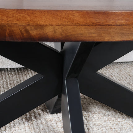 Salontafel ovaal bruin mangohout 100cm Jimmy