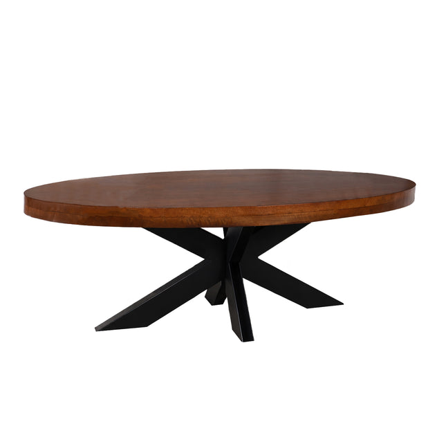 Salontafel ovaal bruin mangohout 130cm Jimmy