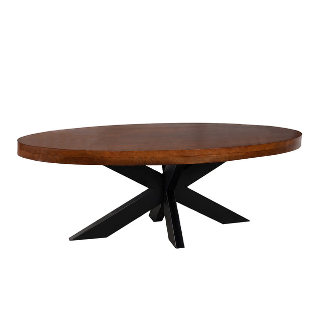 Salontafel ovaal bruin mangohout 100cm Jimmy