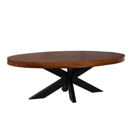 Salontafel ovaal bruin mangohout 100cm Jimmy