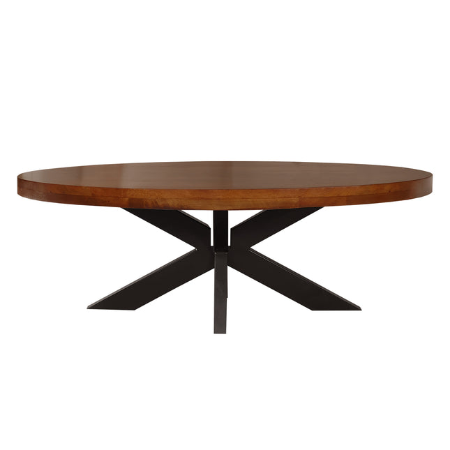 Salontafel ovaal bruin mangohout 130cm Jimmy