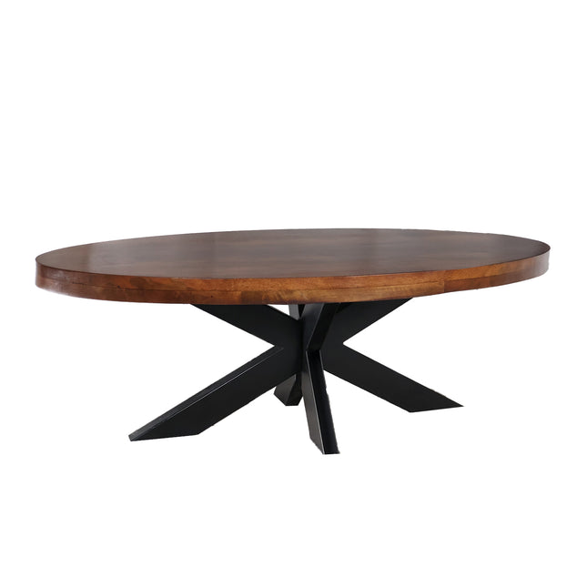 Salontafel ovaal bruin mangohout 130cm Jimmy