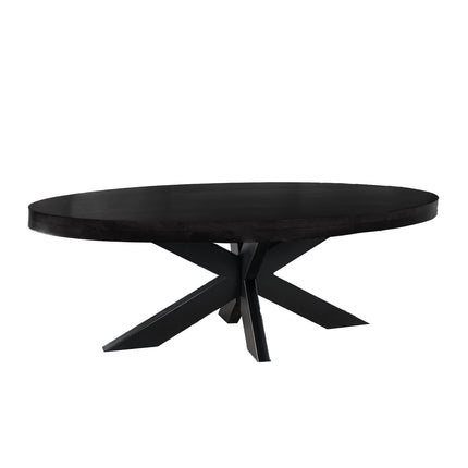 Tweedekans model: Salontafel ovaal zwart mangohout 130cm Jimmy