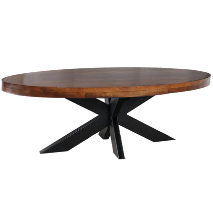 Salontafel ovaal bruin mangohout 130cm Jimmy