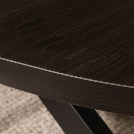 Salontafel ovaal donker walnoot melamine 120cm Denzel