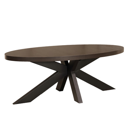 Salontafel ovaal donker walnoot melamine 120cm Denzel