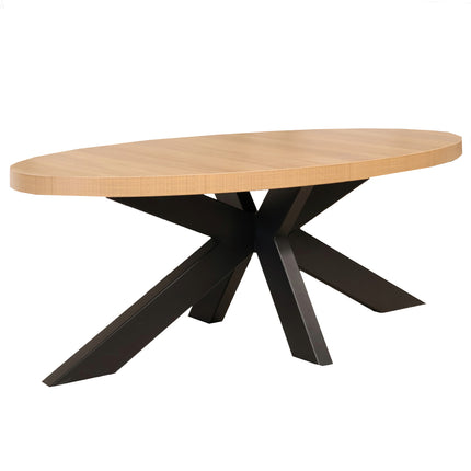 Salontafel ovaal lichtbruin melamine 120cm Denzel