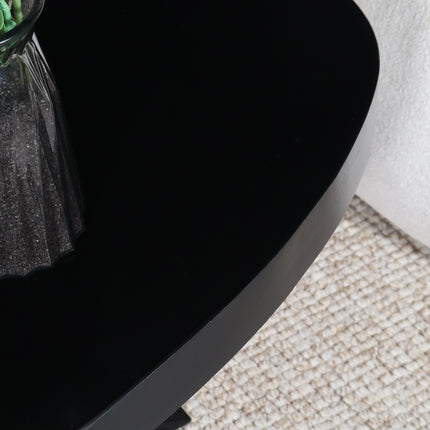 Salontafel ovaal zwart mangohout 100cm Jimmy