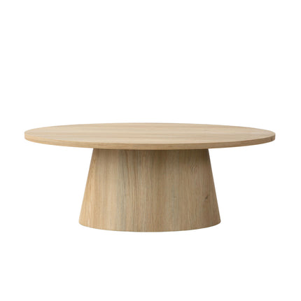 Salontafel Japandi ovaal lichtbruin MDF 120cm Saga