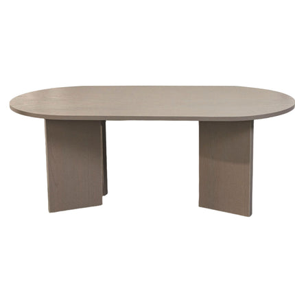 Salontafel Japandi ovaal walnoot melamine 120cm Hano