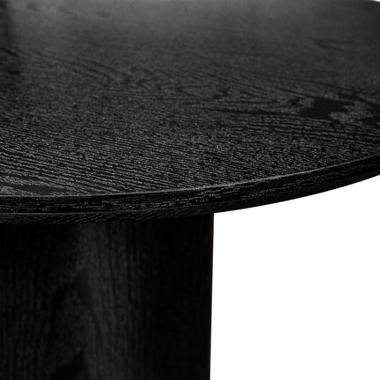 Salontafel Japandi ovaal zwart MDF 120cm Rumi