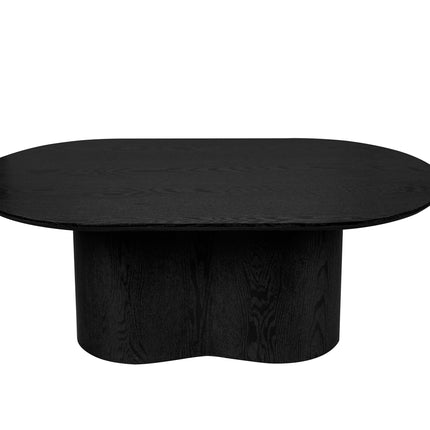 Salontafel Japandi ovaal zwart MDF 120cm Rumi