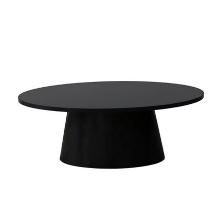 Salontafel Japandi ovaal zwart MDF 120cm Saga