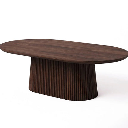 Salontafel Japandi ovaal walnoot mangohout 120cm Aura