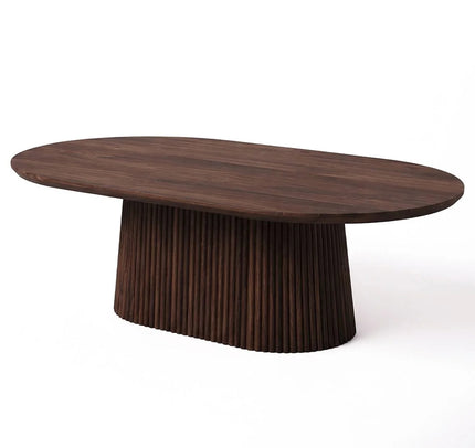 Salontafel Japandi ovaal walnoot mangohout 120cm Aura