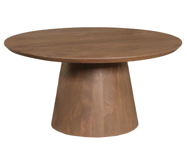 Salontafel Japandi rond walnoot mangohout 80cm Remi