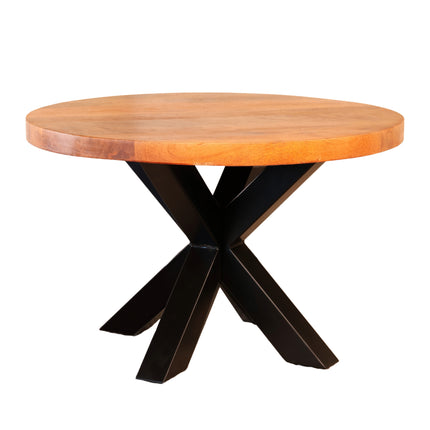 Tweedekans model: Salontafel rond bruin mangohout 70cm Jesse