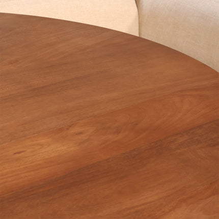 Salontafel rond bruin mangohout 90cm Jesse
