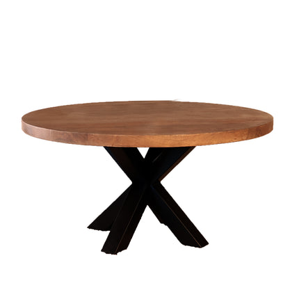 Salontafel rond walnoot mangohout 90cm Jesse