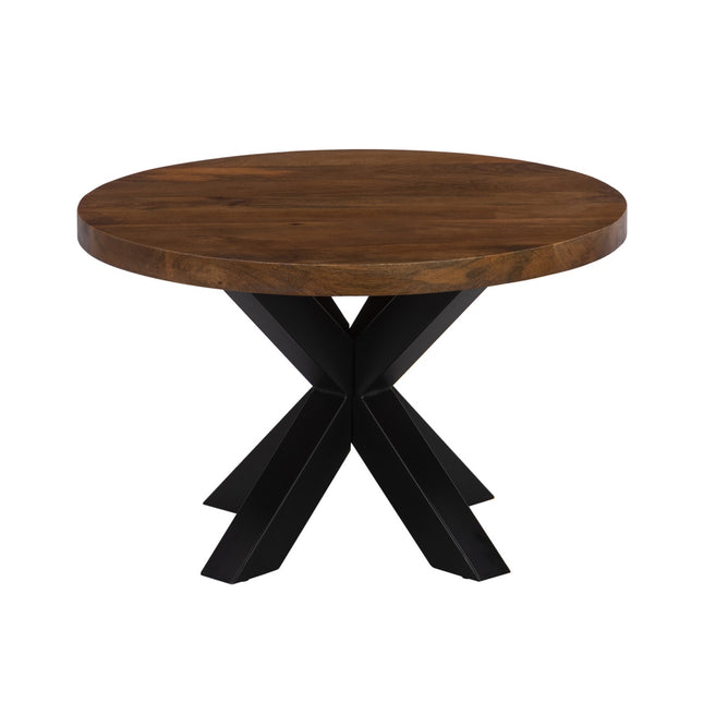 Salontafel rond bruin mangohout 70cm Jesse