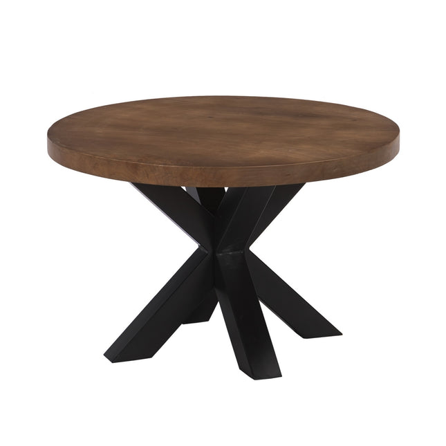 Salontafel rond walnoot mangohout 70cm Jesse