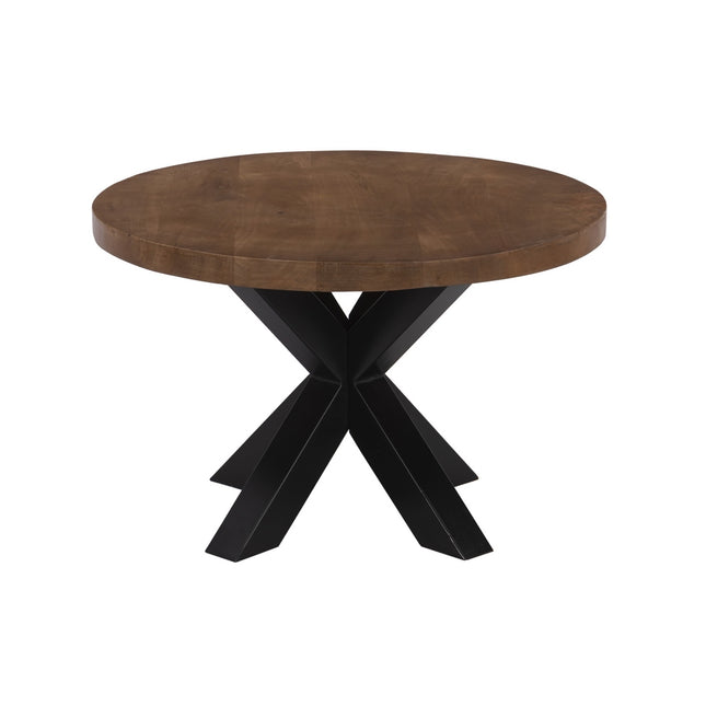 Salontafel rond walnoot mangohout 70cm Jesse