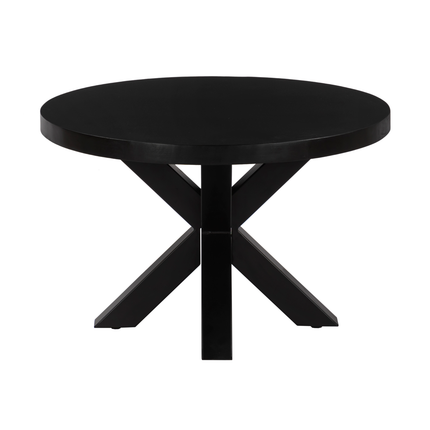 Salontafel rond zwart mangohout 70cm Jesse