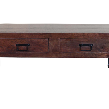 Salontafel rechthoekig met lades walnoot bruin mangohout 120cm Kai
