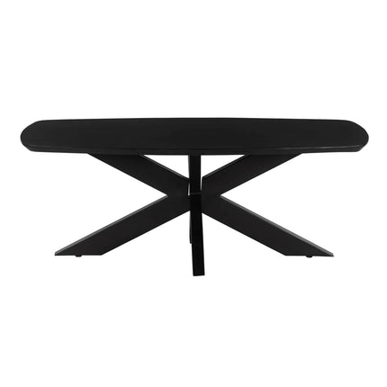 Salontafel deens ovaal mangohout 120cm zwart Livy