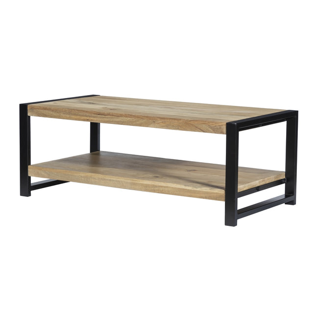 Salontafel rechthoekig lichtbruin mangohout 120cm Lotus