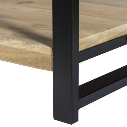 Salontafel rechthoekig lichtbruin mangohout 120cm Lotus