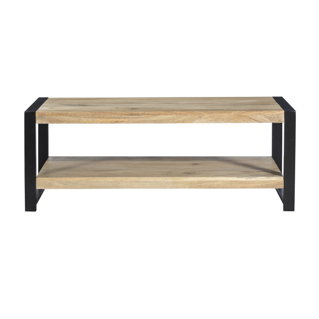 Salontafel rechthoekig lichtbruin mangohout 120cm Lotus