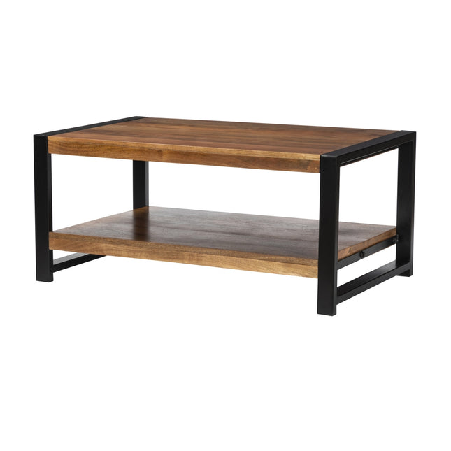 Salontafel rechthoekig bruin mangohout 100cm Lotus