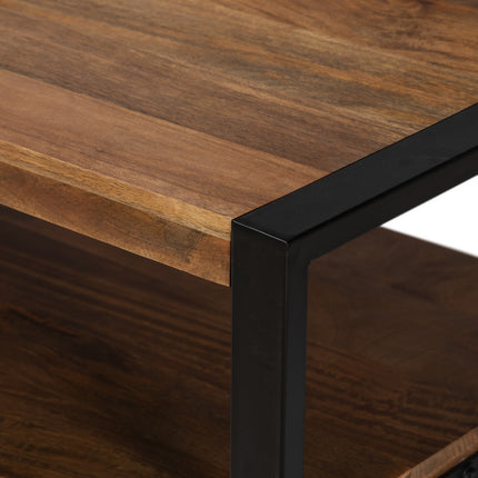 Salontafel rechthoekig bruin mangohout 100cm Lotus