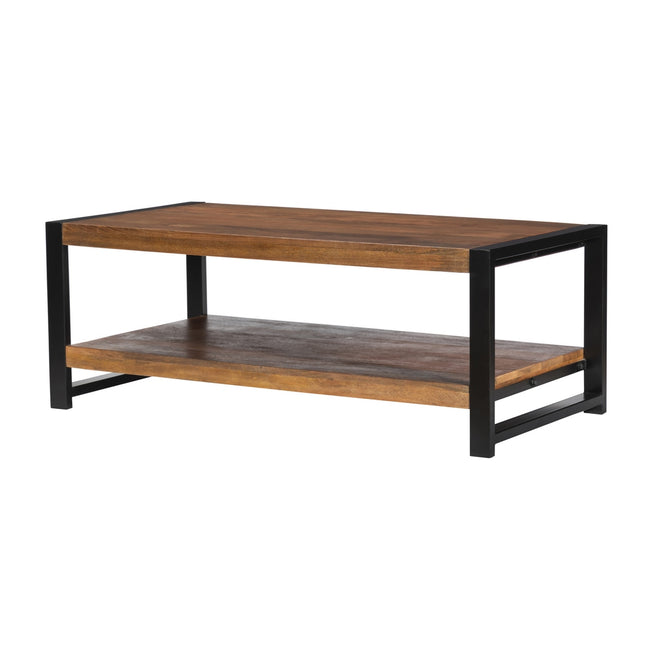 Salontafel rechthoekig bruin mangohout 120cm Lotus