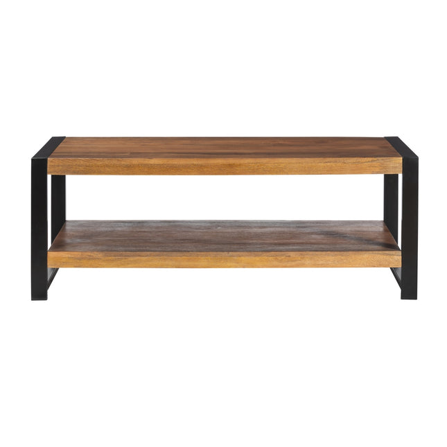 Salontafel rechthoekig bruin mangohout 120cm Lotus