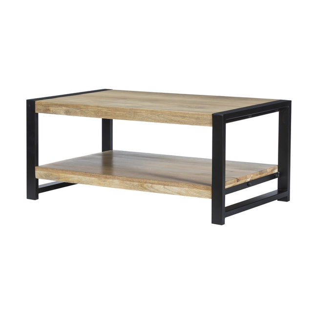 Salontafel rechthoekig lichtbruin mangohout 100cm Lotus