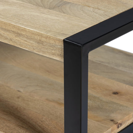 Salontafel rechthoekig lichtbruin mangohout 100cm Lotus