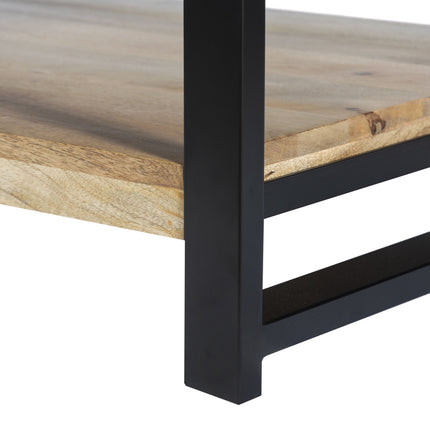 Salontafel rechthoekig lichtbruin mangohout 100cm Lotus