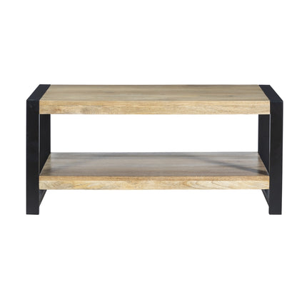 Salontafel rechthoekig lichtbruin mangohout 100cm Lotus