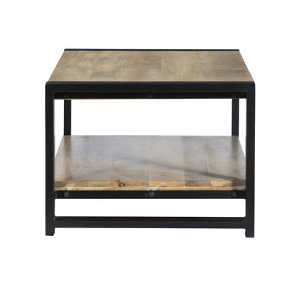 Salontafel rechthoekig lichtbruin mangohout 100cm Lotus