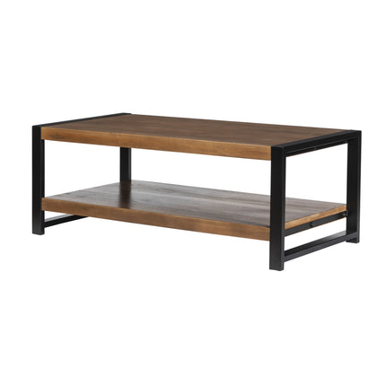 Salontafel rechthoekig walnoot mangohout 120cm Lotus
