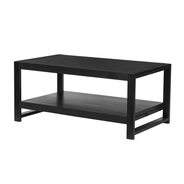 Salontafel rechthoekig zwart mangohout 100cm Lotus