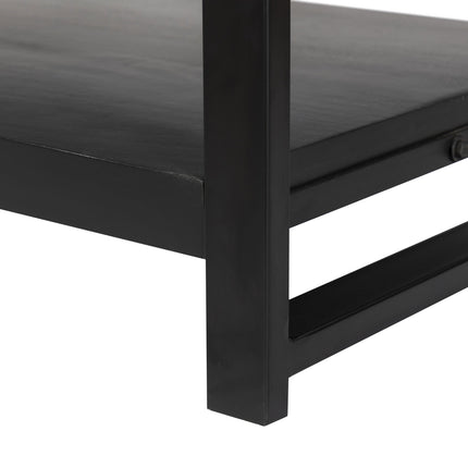 Salontafel rechthoekig zwart mangohout 100cm Lotus