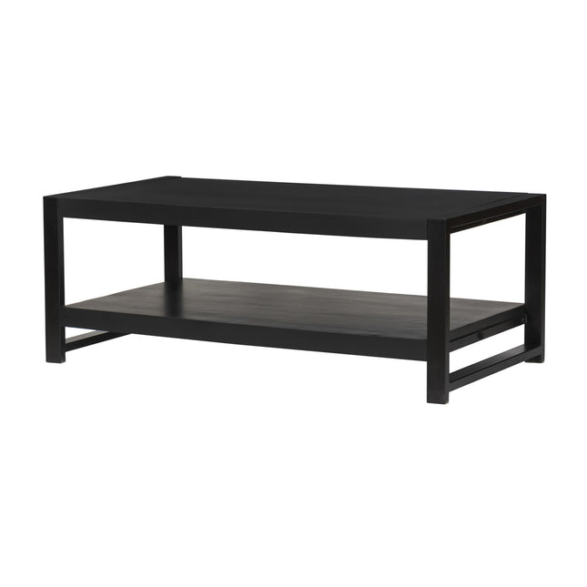 Salontafel rechthoekig zwart mangohout 120cm Lotus