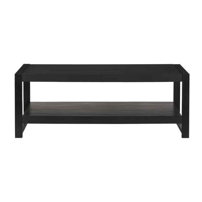 Salontafel rechthoekig zwart mangohout 120cm Lotus