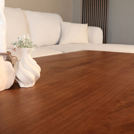 Salontafel x-poot mangohout 130cm walnoot Pato